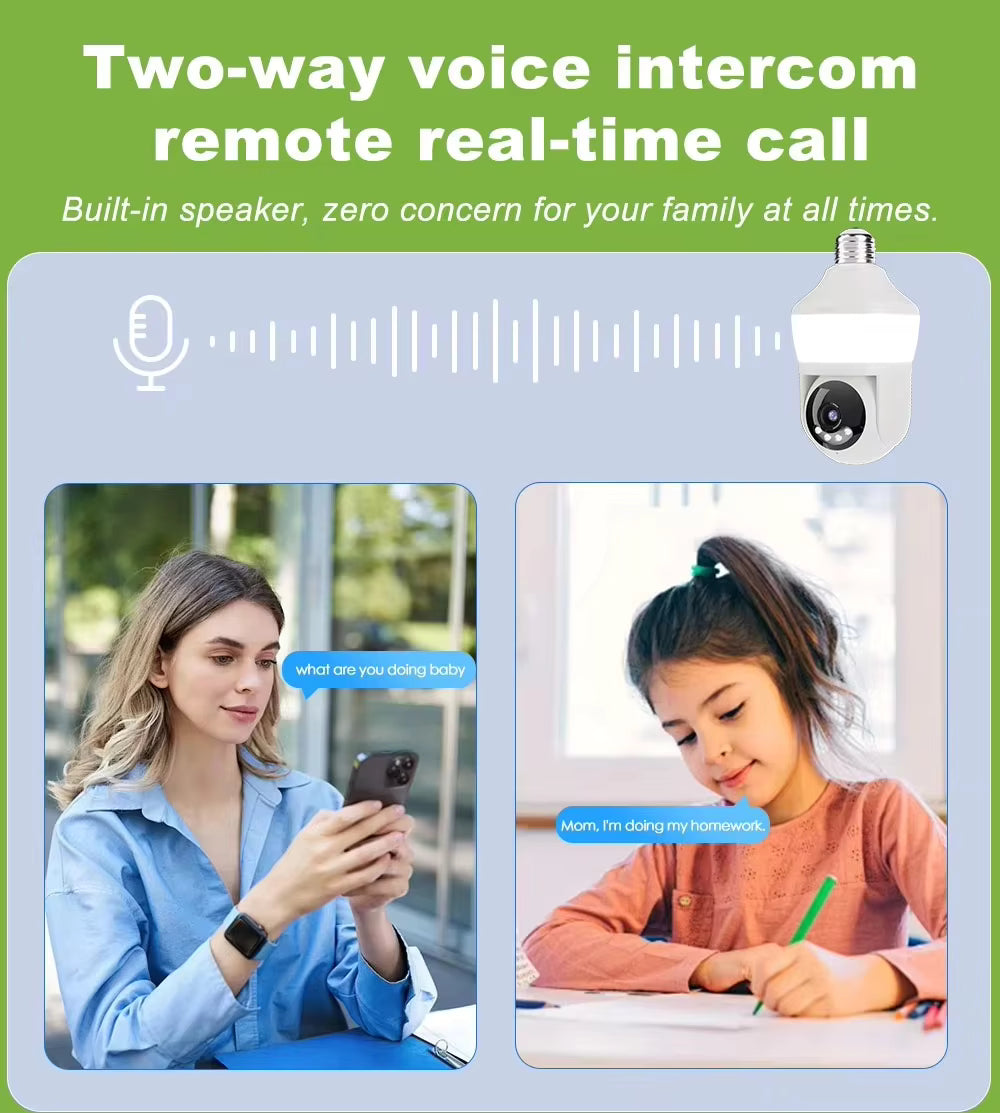 UrbanIQ Bulb Vision | 360° HD Wireless Light Bulb Security Camera