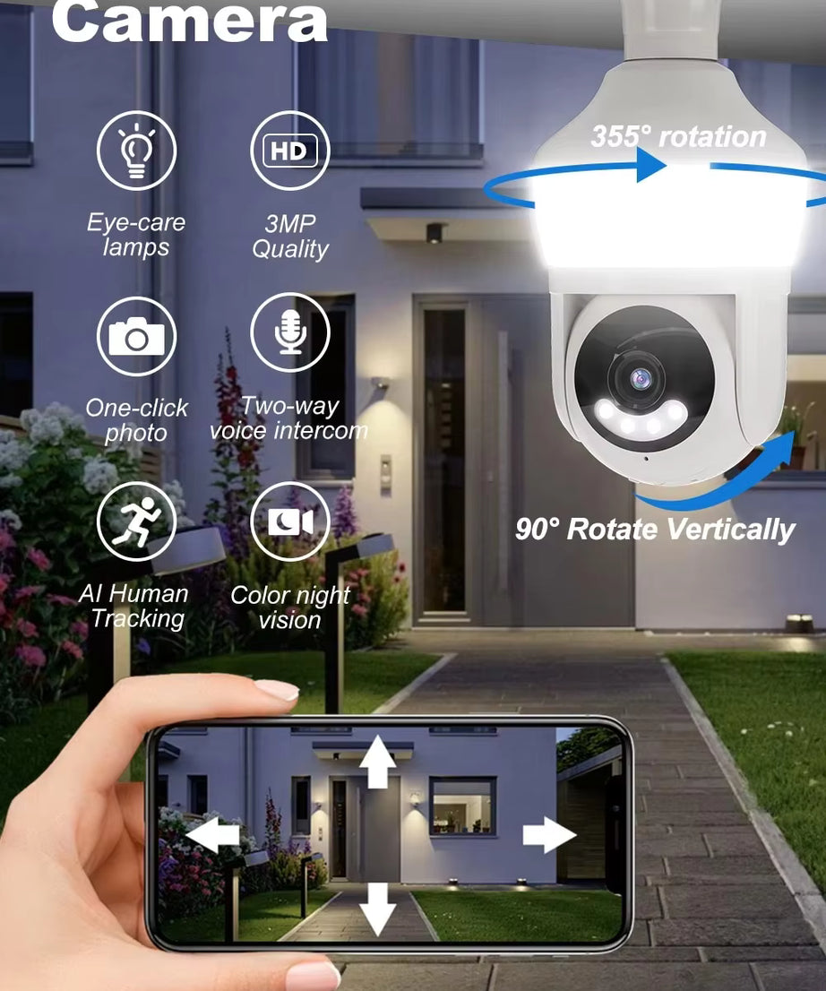 My UrbanIQ™ Premium 360° Smart Camera Bundle | Canada Edition (Includes Free 32GB SD Card + Indian B22 Converter + Holder)